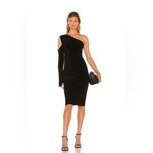 Norma Kamali One shoulder one sleeve dress